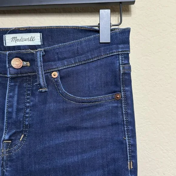 Madewell Larkspur Dark Wash 9-Inch High-Rise Skinny Jeans Women's 25S Stretch - Picture 7 of 16